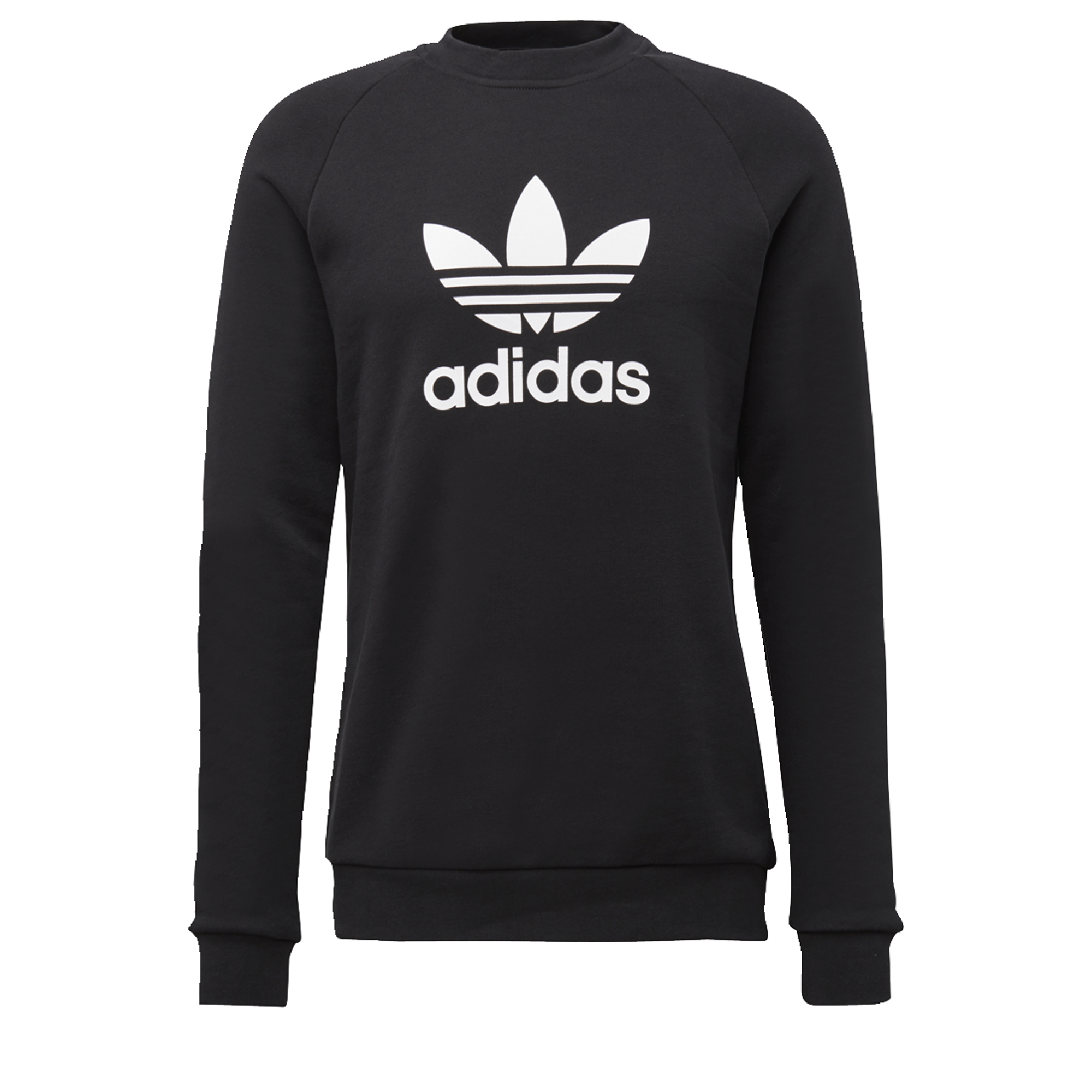 adidas Lifestyle Trefoil Warm-Up Crew Sweatshirt Men Black CW1235