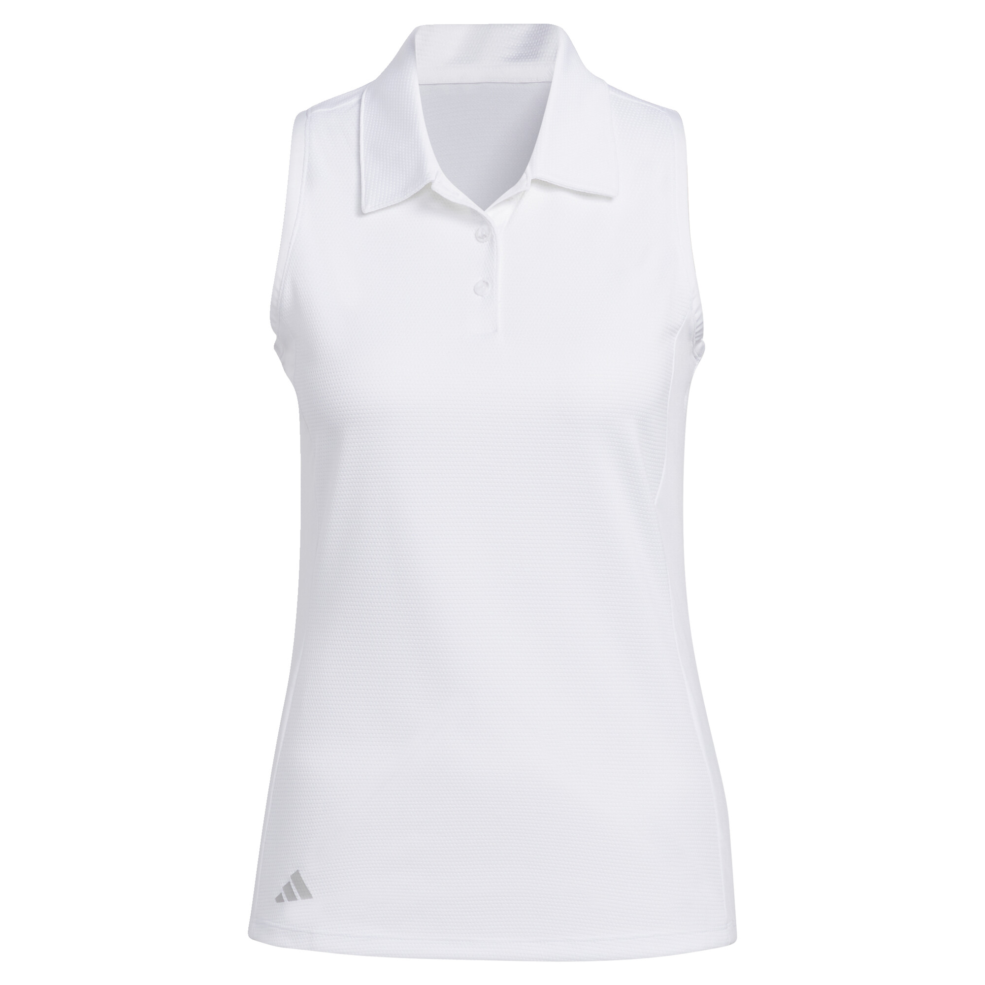 adidas Golf Texture Sleeveless Golf Polo Shirt Women White HT1238