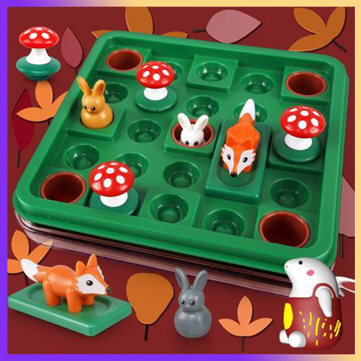 Rabbit Jumpin 60 Challenges - Fun Travel Puzzle Board Game for Kids Ages 4+ | Children Birthday Gift for Boys and Girls | Smart IQ Training Toys | Smartgames Jump in